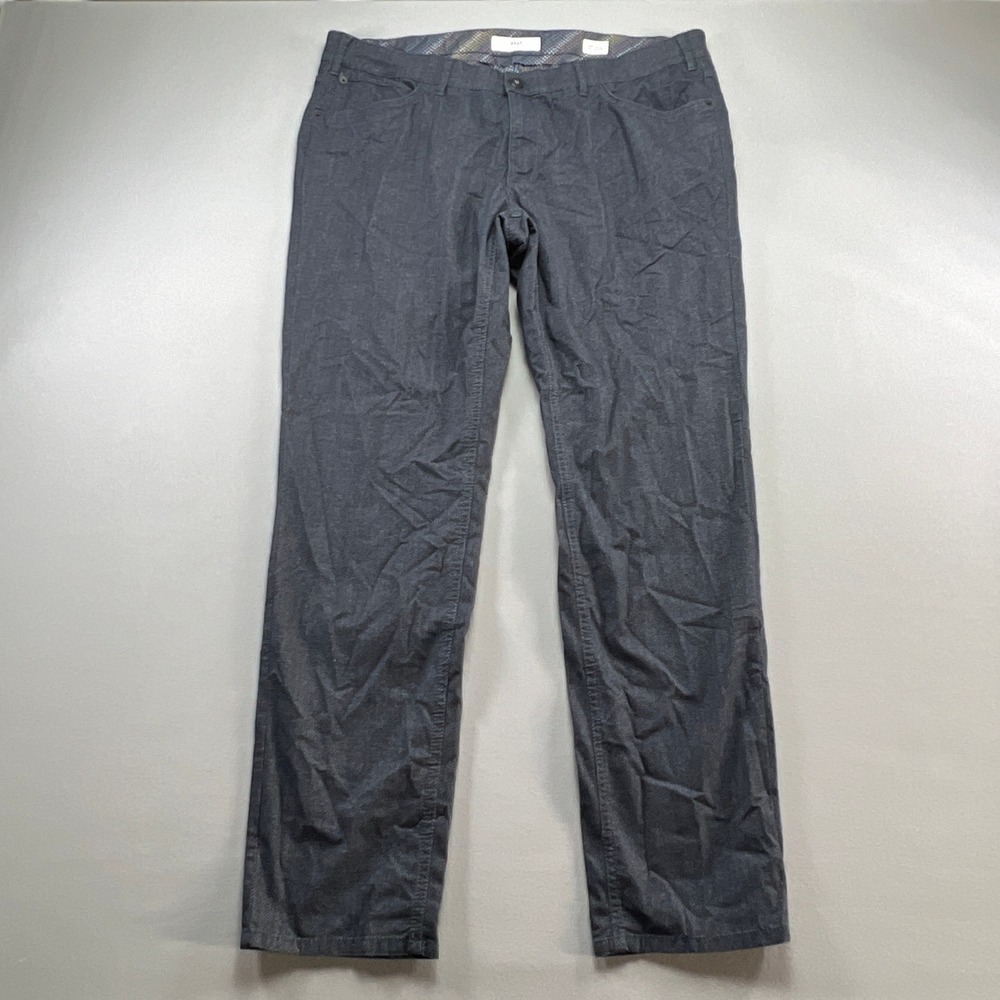 Brax Feel Good Chuck Jeans Mens 40x32 Gray Denim Logo Modern Fit Straight Leg